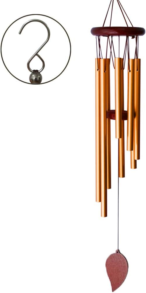 SuninYo Wind Chimes for Outside, Small Wind Chimes Outdoor Clearance, Memorial Wind Chimes with 8 Metal Tubes & Hook : Garden & Outdoor