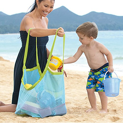 for Children Beach Toys, Clothes, Towel Extra large Sand Away Beach Shell Storage Mesh Bag