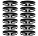 Inkstone (12-pack) White Awareness Ribbon Silicone Bracelets - Wholesale Pack of 1 Dozen Wristbands for Men Women…