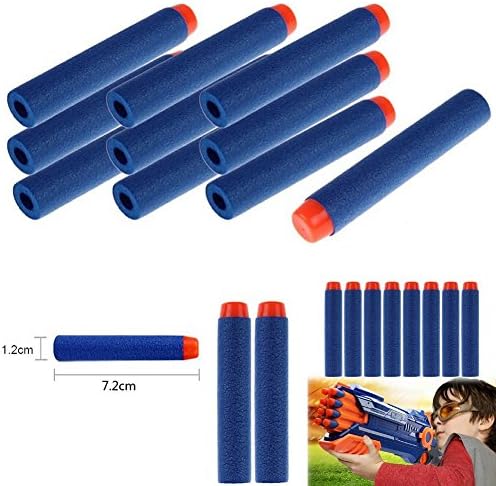 Refill Pack 400pcs Toy Gun Bullet Darts Round Head for Children Blasters Nerf N-strike (Blue)