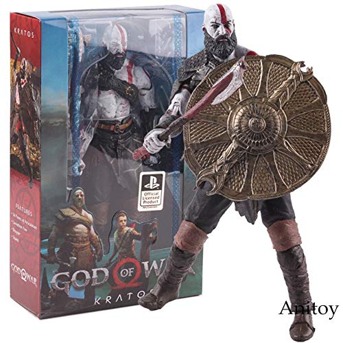SAATAN Kratos Action Figure 8 inch PVC Action Figure Neca God Of War 4 Kratos Figures Of Games Collectible Model Toy