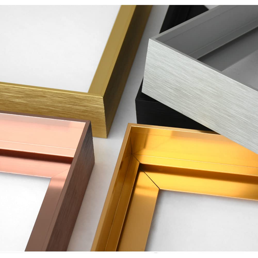 GVS-ART DIY Metal Floating Frame Kit for 16X20 Canvas Art, 4/5" (2.1cm) Depth, Cut to Pieces, Not Include Canvas or Mat, Light Gold Frame