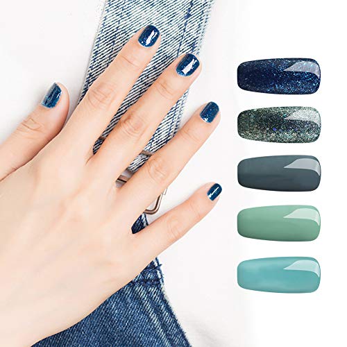 Fashion Zone 20 Colors Gel Nail Polish Set, Soak Off UV LED Gel Nail Polish Kit Manicure Salon Gift Kit 8ml
