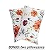 Vaulia Lightweight Microfiber Sheets, Flower Printed Pattern, Red/Orange Full Size, 3-Piece Set (1 Fitted Sheet, 2 Pillowcases)