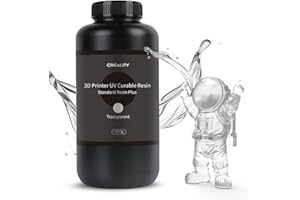 Creality Official Upgrade 3D Printer Resin, 1000g Standard Photopolymer Resin for LCD 3D Printing, 405nm UV-Curing Resin, High Precision, Low Shrinkage, Excellent Fluidity (Translucent)