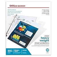 Office Depot Heavyweight Sheet Protectors, 8 1/2in. x 11in, Clear, Pack of 100, OD491658