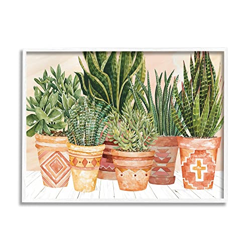 Stupell Industries Indoor Plant Scene Boho Pattern Pots Living Room, Design by…