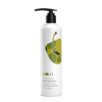 Plum Olive & Macadamia Healthy Hydration Shampoo - 300ml | For Dry, Damaged and Chemically Treated Hair | Vegan Hair Care