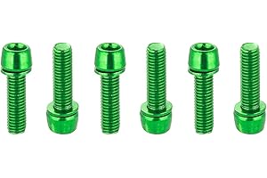 CNC Bike Stem Bolts,M5x18mm Bicycle Stem Bolts for MTB/Road Bike/BMX with Washers（Red/Blue/Orange/Green/Rainbow）