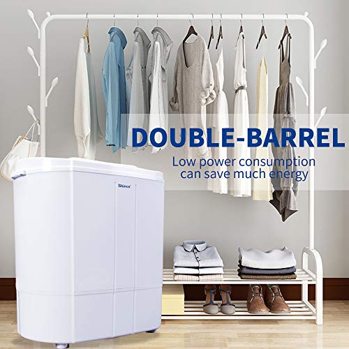 Shinco Portable Compact Mini Twin Tub Washing Machine w/Wash and Spin