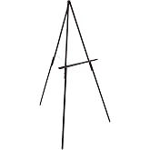 Creative Mark Thrifty Wood Tripod Display Easel Stand for Painting Single Unit - Durable Light Weight and Foldable with Adjustable Angle - Drawing &amp; Painting - Mahogany Finish - Ideal for Artist