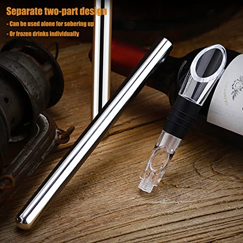 DERGUAM 3in1 Stainless Steel Wine Chiller with Wine Aerator and Wine