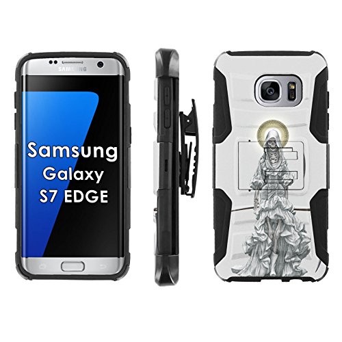 Samsung Galaxy S7 EDGE Phone Cover, Santa Muerte- Blitz Hybrid Armor Phone Case for [Samsung Galaxy S7 EDGE] with [Kickstand and Holster]