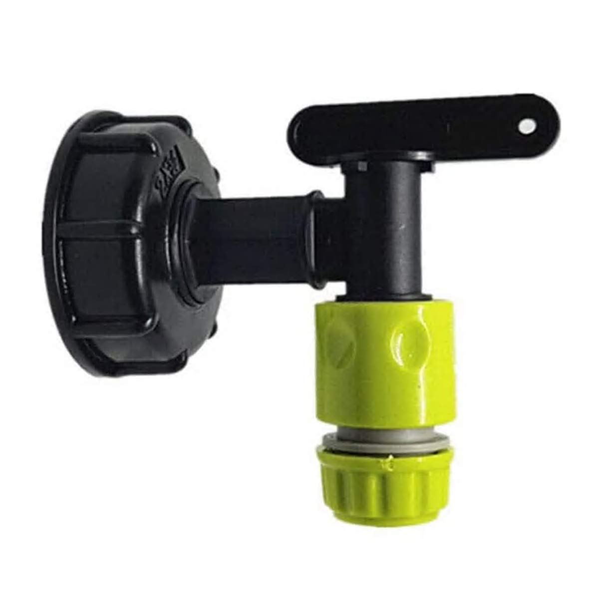 TOOLSTAR IBC Adapter, 3/4" S60X6 IBC Tote Tank Drain Adapter with a Snap On Hose Connector for Home Garden Water Connectors