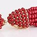 NLCAC Women's Beaded tassel earrings Long Fringe Drop Earrings Dangle 6 Colors (wine-red)