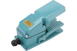 TFS-302 Foot Pedal Switch,Nonslip Aluminum Shell Electric Momentary Foot Switch AC 250V 15A, Control and Switches