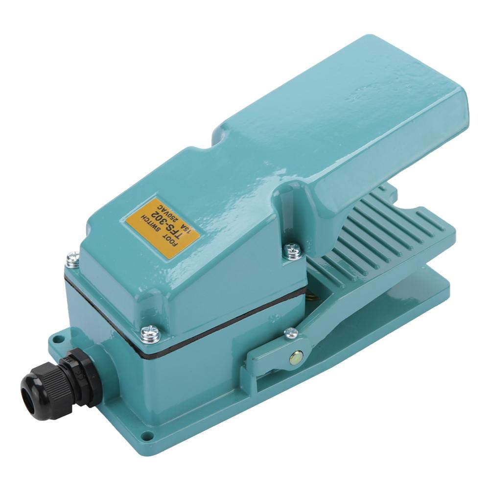 TFS302 Foot Pedal Switch, Nonslip Aluminum Shell Electric Momentary