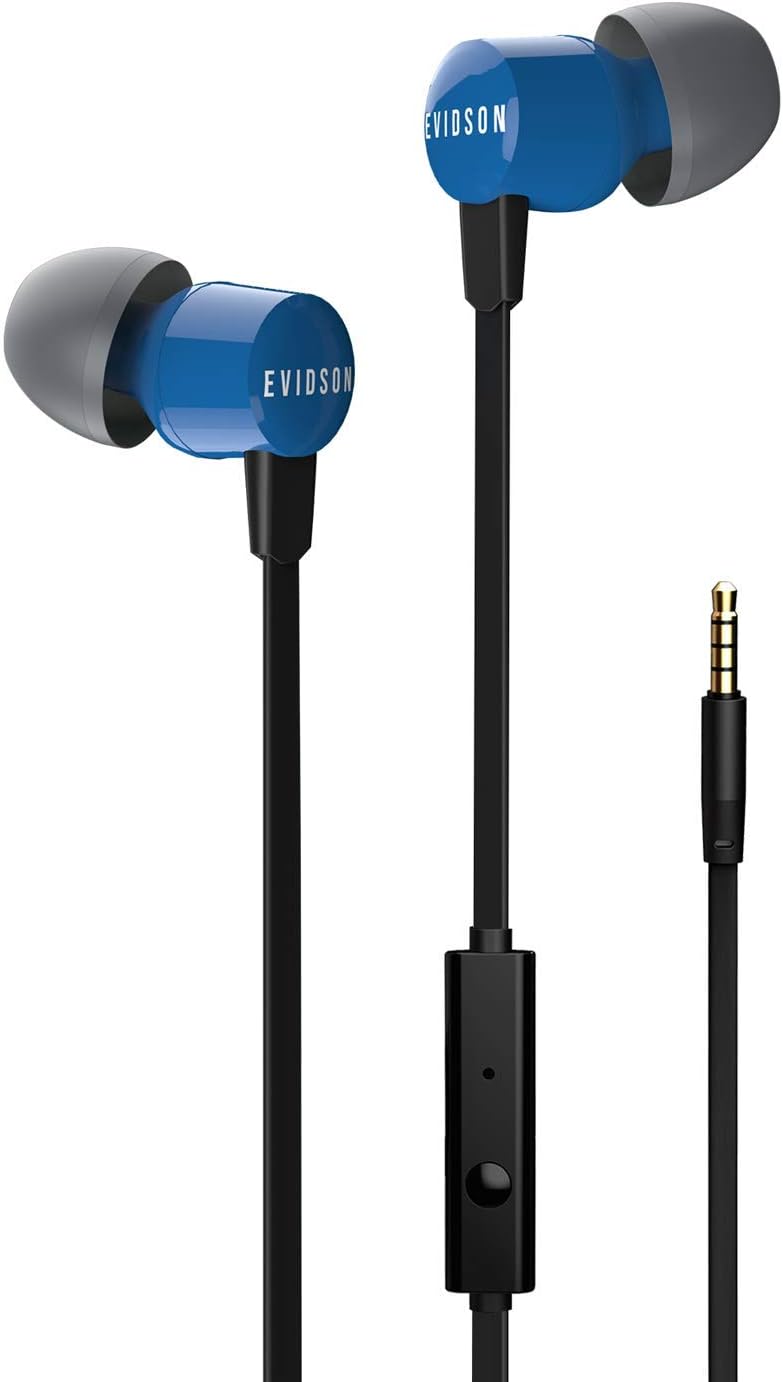 Evidson Vibe Wired in Ear Earphone with Mic (Blue)