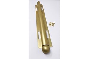 KITCHEN INVENTIONS 12-Inch Long Expendable and Reversible Pullout Closet Wardrobe Valet Rod with Installation screws (Matte Brass)