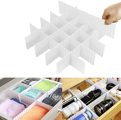 Wefoonlo 8pcs Diy Plastic Drawer Organizer Adjustable Drawer Dividers For Home Tidy Closet Socks Underwear Office School Supplies Kitchen Utensil Tools White Amazon Ca Home Kitchen