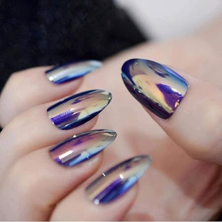 Amazon Co Jp 偽爪24ピースナチュラルフレンチネイルロングオーバルオンブルフェイクネイルuvジェルグラマーネイルデザインマニキュアのヒント Dd Beauty