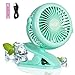 MED Mini Battery Operated Clip Fan,Sall Portable Fan Powered by Rechargeable Battery or USB Desk Personal Fan for Baby Stroller Car Gym Workout Camping (2018-green)