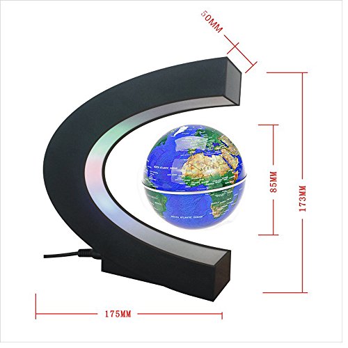 Floating-Globe-Arvin-Magnetic-Levitation-Globe-Rotating-Globe-Educational-Learning-Geographic-Political-World-Map-with-Funny-C-Shape-Desktop-Stand-and-LED-Light-for-Home-School-Desk-Office-Decor