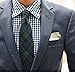 Bows-N-Ties Men's Necktie Green Navy Tartan Plaid Wool Matte Tie 3 Inches