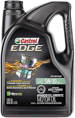 Castrol 03084 EDGE 5W-30 Advanced Full Synthetic Motor Oil, 5 Quart