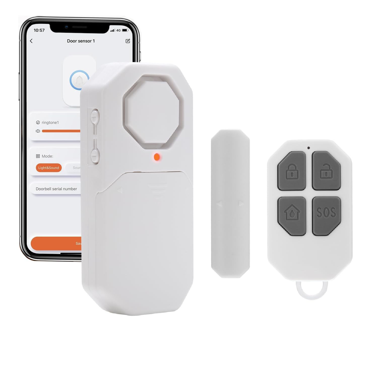 Photo 1 of WiFi Door Window Pool Alarm with Remote Control,1Pcs Smart Wireless Magnetic Sensor Anti-Theft Door Alarms for Kids Safety Home Store Garage Apartment Business Security (WiFi Function)