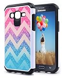 Galaxy J1 Case, Samsung Galaxy J1 Case, Nagebee - Design Premium Heavy Duty Defender Dual Layer Protector Hybrid Phone Cover Case (Hybrid Colorful Wave)