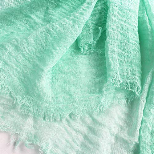 Wobe 3 Pcs Women Soft Cotton Hemp Scarf Shawl Long Scarves, Travel Sunscreen