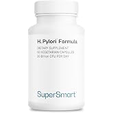 Supersmart H. Pylori Formula 20 Billion CFU per Day - Natural Probiotic Lactobacillus Reuteri DSM 17648 Supplement | Non-GMO &amp; Gluten Free - 60 Vegetarian Capsules