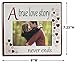 BANBERRY DESIGNS A True Love Story Never Ends Picture Frame - Red Hearts with Saying on Ceramic Frame 4x6 Inch Photo