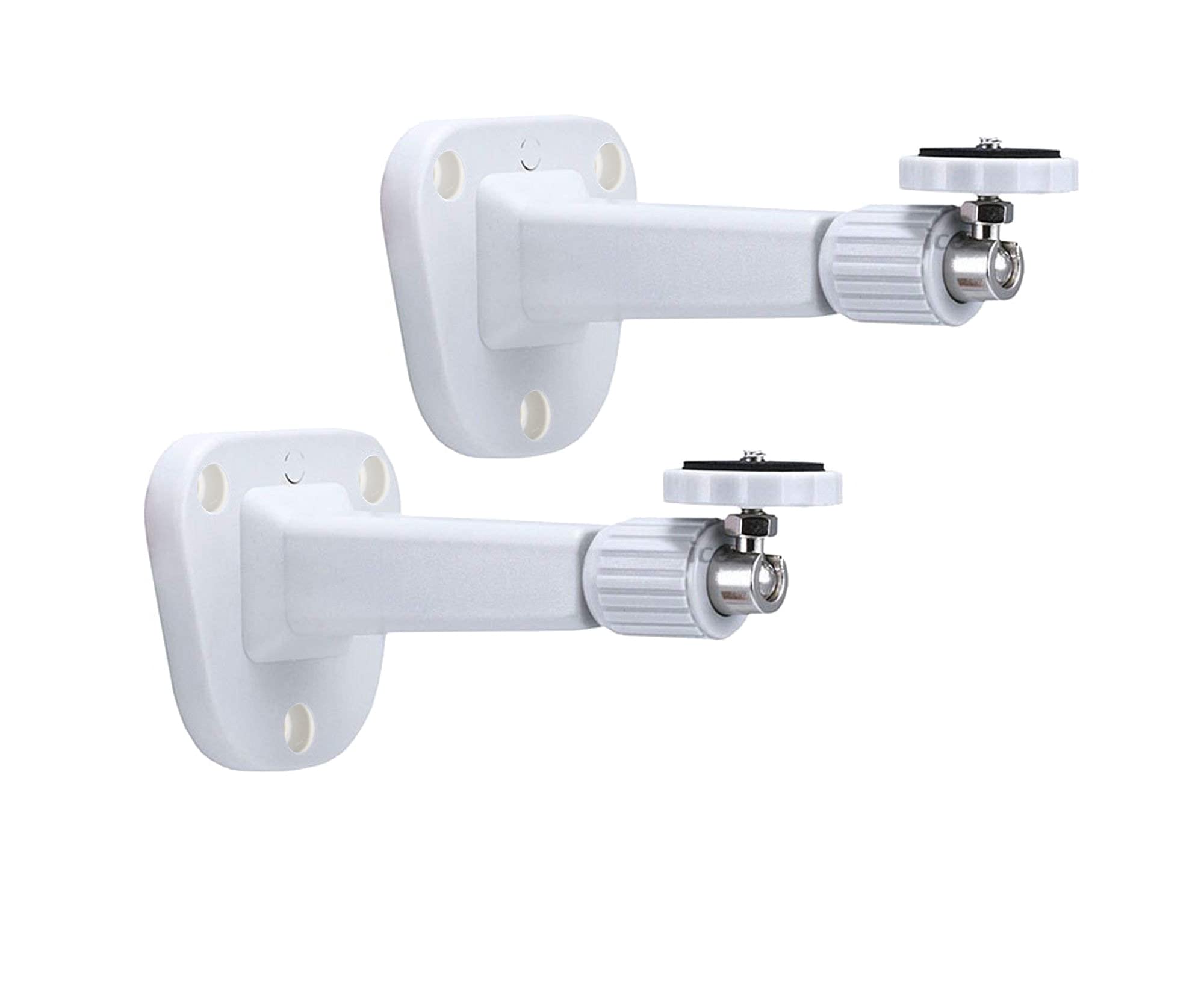 Bestga 2 PCS Adjustable Universal Wall Ceiling Mounts, BS07 15.5cm Pan Tilt Security Camera Brackets for CCTV CCD Box Body Dome Bullet Camera Home Surveillance System - white