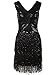 Vijiv 1920s Style Inspired Charleston Sequin Layer Tassel Cocktail Flapper Dress