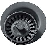 Elkay LKQD35GY Polymer Disposer Flange with Removable Basket Strainer and Rubber Stopper, Dusk Gray
