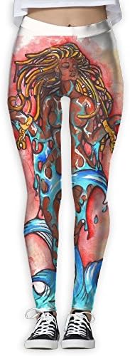 Emancipation Day Art Watercolor Slaves Get Free Women's Straight Yoga Pants Stretch Slim Skinny Solid Trousers Sports