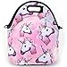 AMARY Neoprene Insulated Tote Picnic Lunch Shoulder Bags with Movable Adjustable Strap for Girls Women Men Boys (Unicorn)