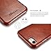 Icarercase Vintage Series Ultra Slim Flip Folio Side Opening Leather Case With Magnetic Closure for Apple iPhone 7/8 4.7 Inch - Brown