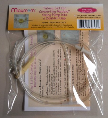 Maymom Tubing Set for Converting a Medela Swing Breastpump Into a Double-pump