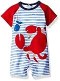 Mud Pie Baby Boys' Shortall One Piece, Crab, 12-18 Months