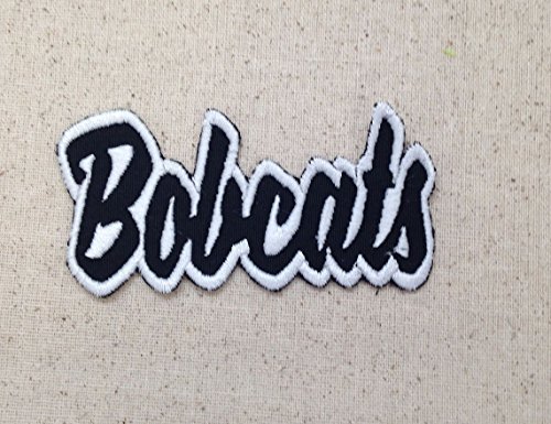 Bobcats - Black/White - Team Mascot - Words/Names - Iron on Applique/Embroidered Patch