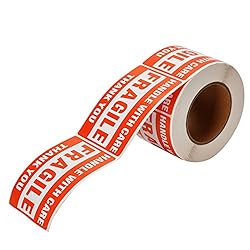 MFLABEL 20 Rolls 3"x5" Fragile Tapes Stamp - Handle