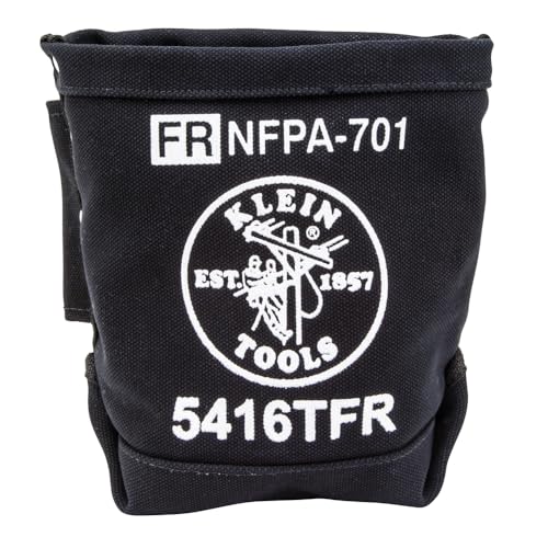 Klein Tools 5416TFR Tool Bag, Flame Resistant Canvas Bag for Bolt Storage