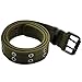 Samtree Canvas Web Belts for Men Women,Double Grommet Hole Buckle Belt(Army Green)