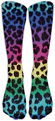 Colorful Cheetah Leopard Athletic Tube Stockings Women's Men's Classics Knee High Socks Sport Long Sock One Size