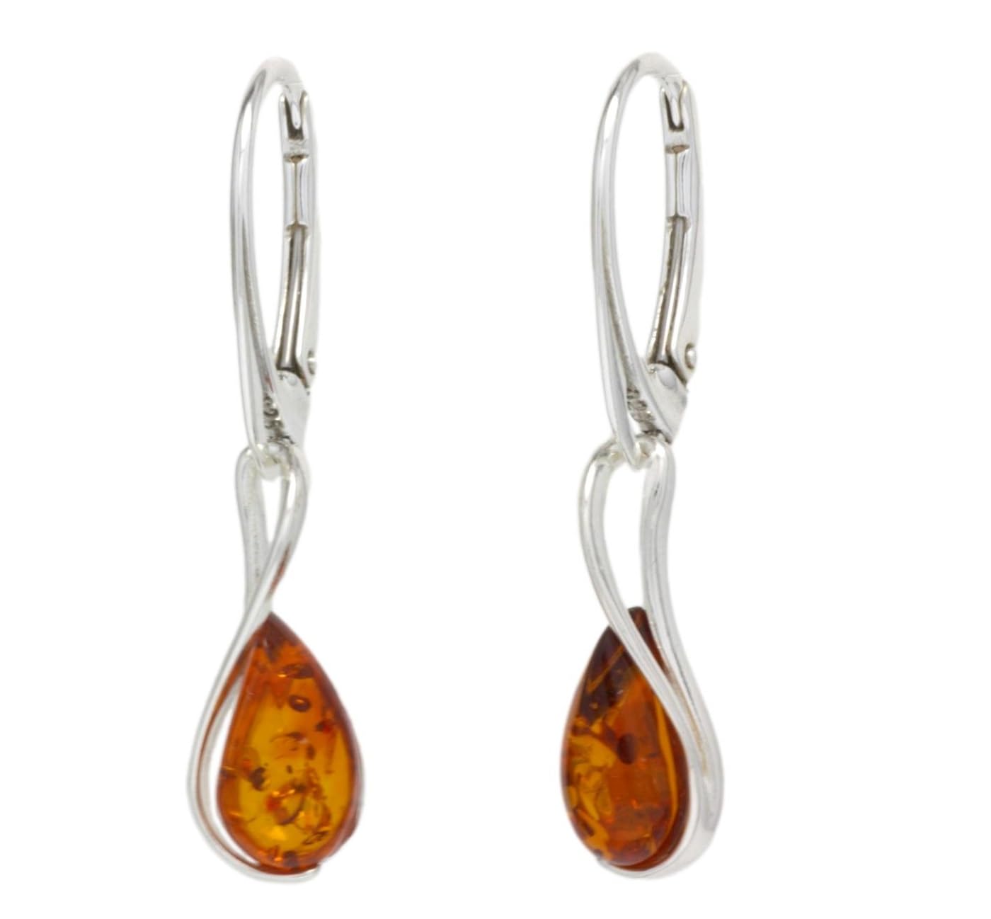 BALTIC AMBER STERLING SILVER 925 Earrings Droop Dangle NATURAL Gemstone Amber Jewellery For Woman Lever Back Earrings