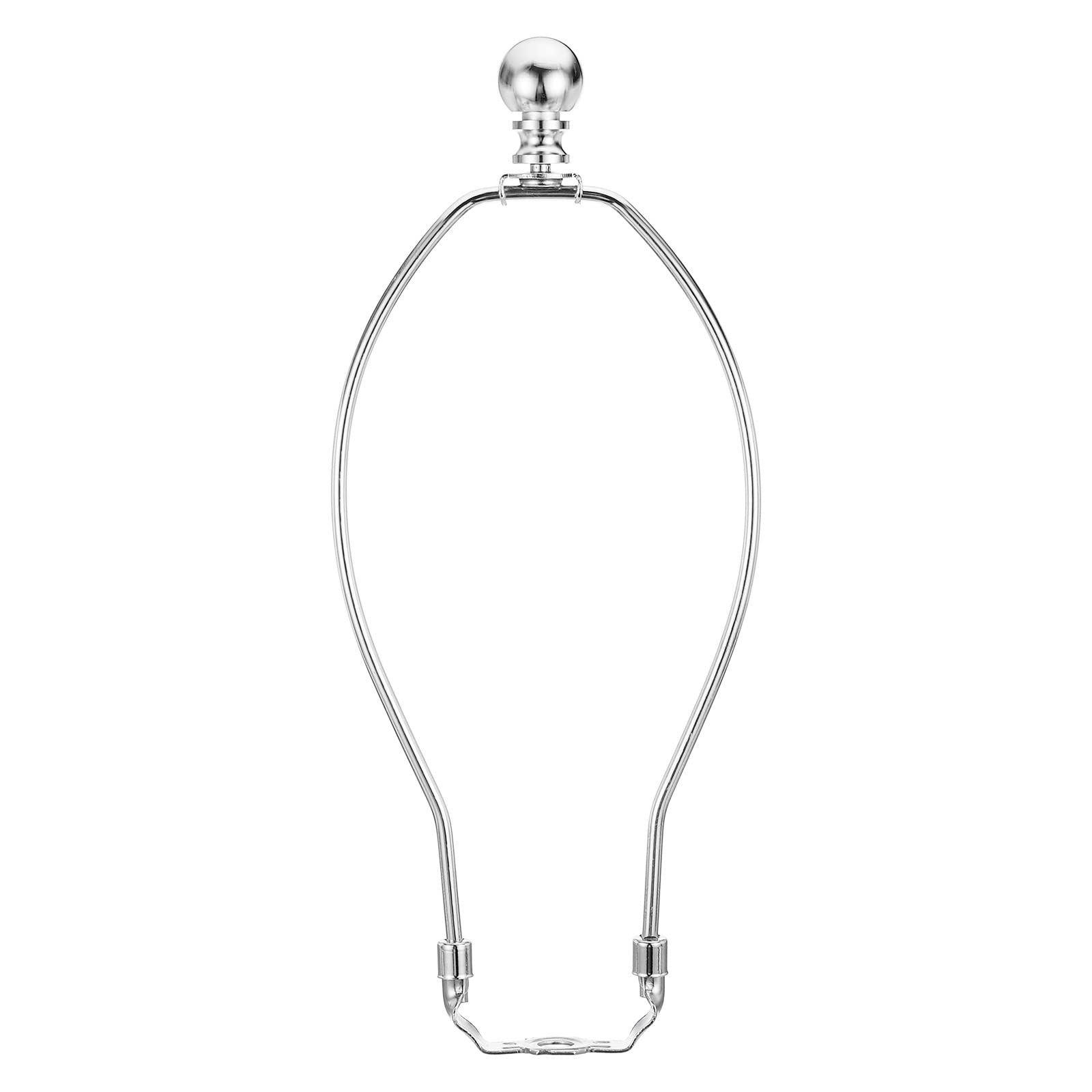 PATIKIL 10 Inch Lamp Harp Kit with Finial, 1 Set Detachable Shade Bracket Holder, DIY Lighting Accessories for Table Floor Lamps, Chrome