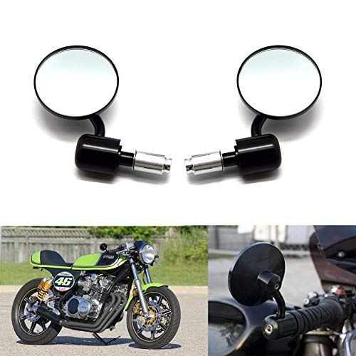 DREAMIZER Zwart 7/8 "22mm Motorfiets Spiegels Ronde Stuur Wing Spiegels Bar End Voor Scooter Straat fiets CB1000R CB1300 CB600F CBF600 CBR125R CBF125 - Image 4